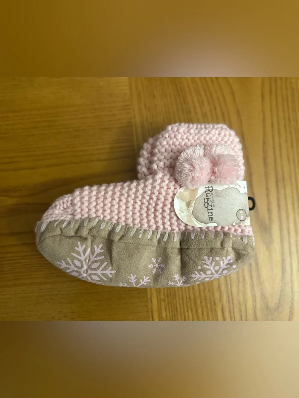 NWT Macchia Di Ruggine Slipper Socks Booties S/M Pink